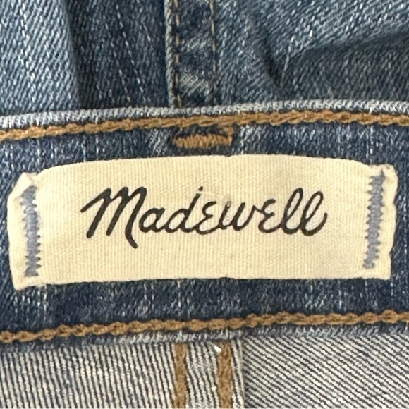 Madewell 10” High Rise Skinny Jeans Drop Step Hem Denim Stretch Distressed - Picture 8 of 10